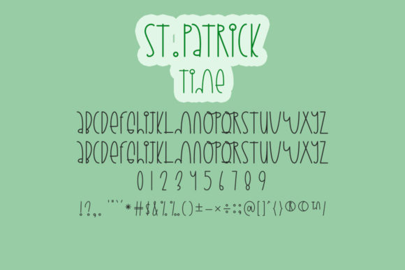 Patrick Time Font PNG with transparent background - Preview 5