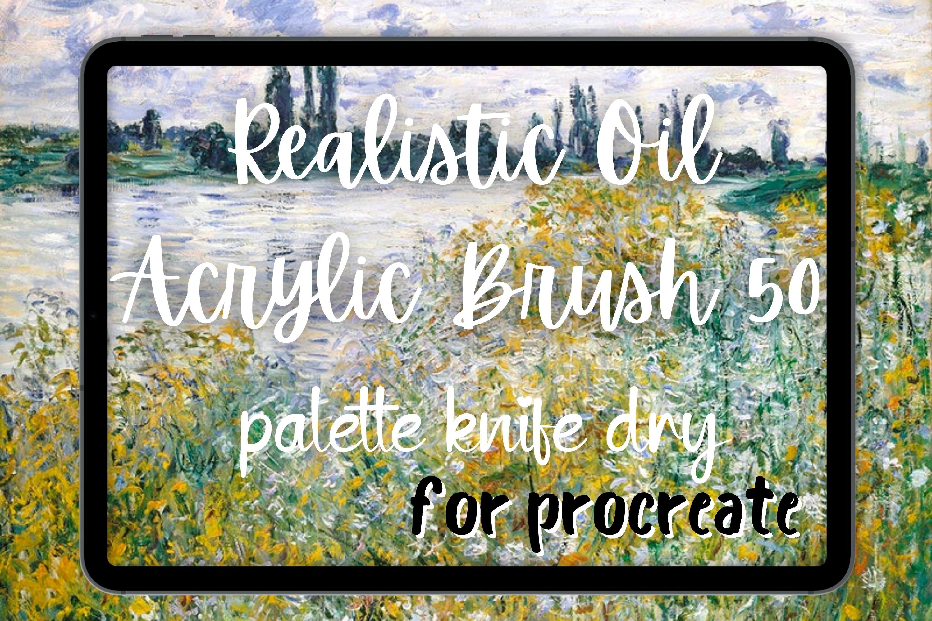 Procreate Oil Brush 50 Palette Knife Dry Graphic by Millie Her Majesty ...