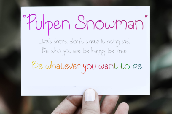 Pulpen Snowman Font PNG with transparent background - Preview 3
