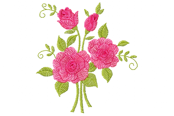 Rosa Dora Embroidery Design
