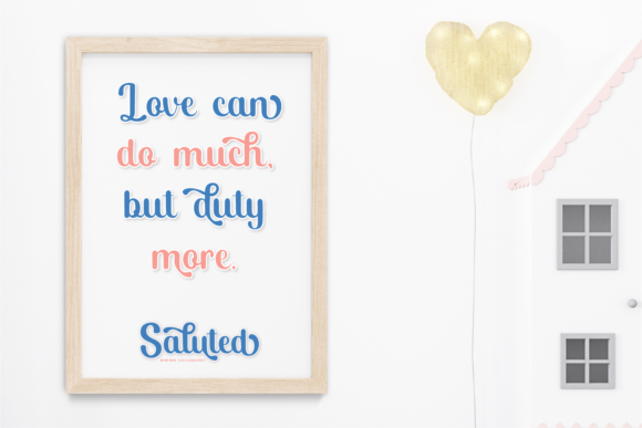 Saluted Font PNG with transparent background - Preview 1