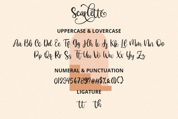 Scarlette Font PNG with transparent background - Preview 5