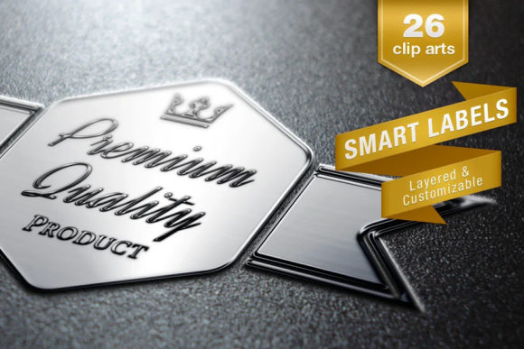 Smart Labels Font PNG with transparent background - Preview 3