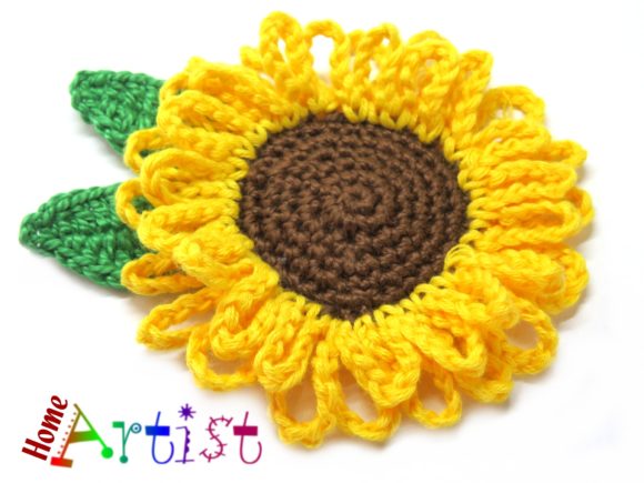 Sunflower Crochet Applique