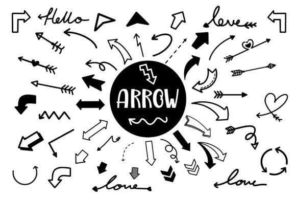 Preview of Arrow dingbat font