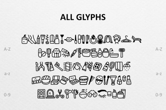 Beauty's Doodle Dingbat Font - Preview 1