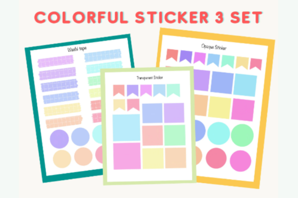 Colorful Digital Sticker for Planner