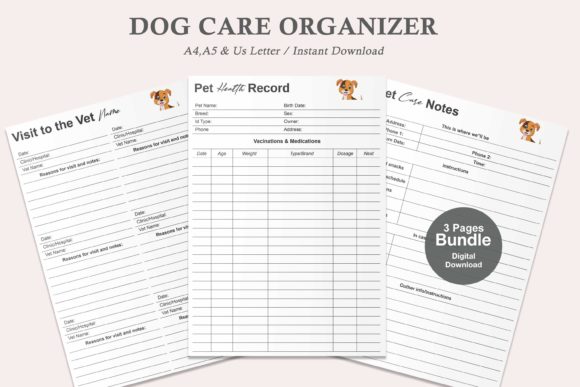 Dog Care Organizer,Dog Journal