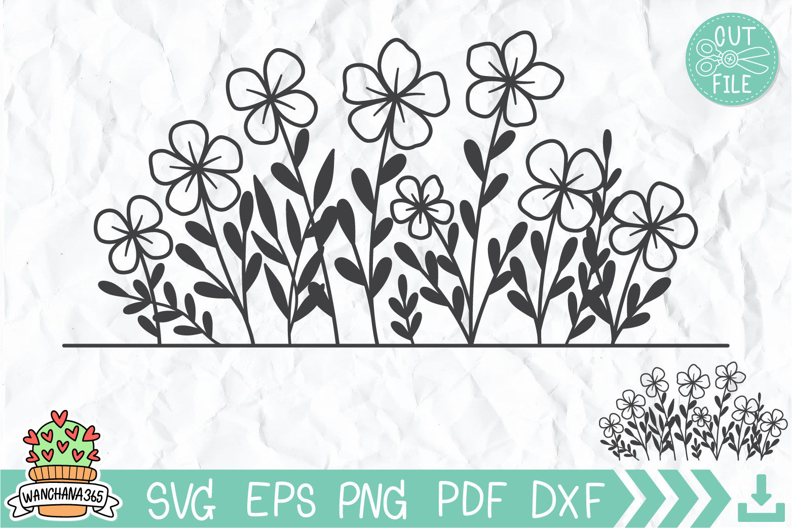 Flower Svg, Wildflower Svg Graphic by wanchana365 · Creative Fabrica
