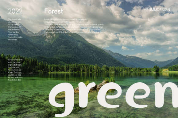 HU Greentea Font PNG with transparent background - Preview 2