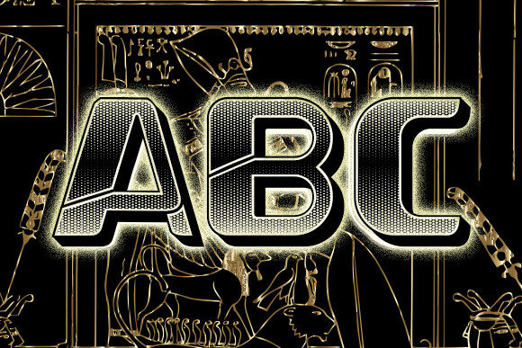 Hieroglyphs Font PNG with transparent background - Preview 1