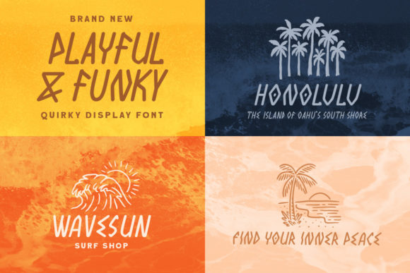 Honnie - Quirky Display Font PNG with transparent background - Preview 3