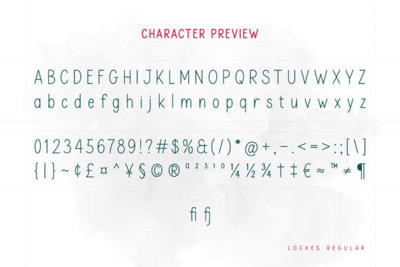 Loches Font PNG with transparent background - Preview 3