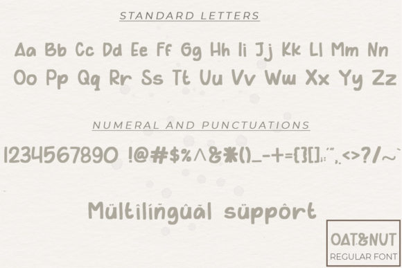 Oat & Nut Font Font PNG with transparent background - Preview 1