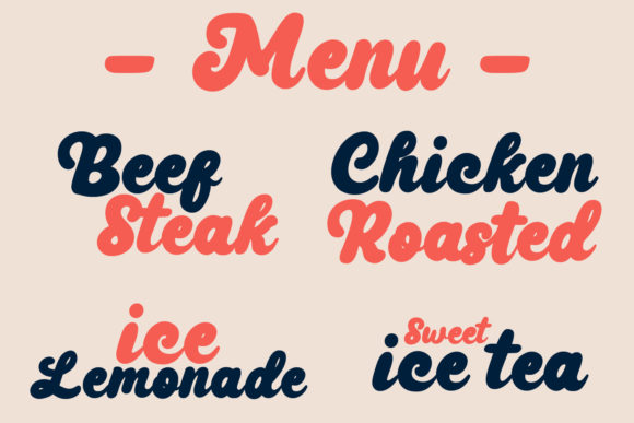 Pure Grapes Font PNG with transparent background - Preview 1