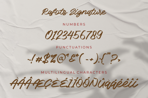 Rafots Signature Font PNG with transparent background - Preview 5