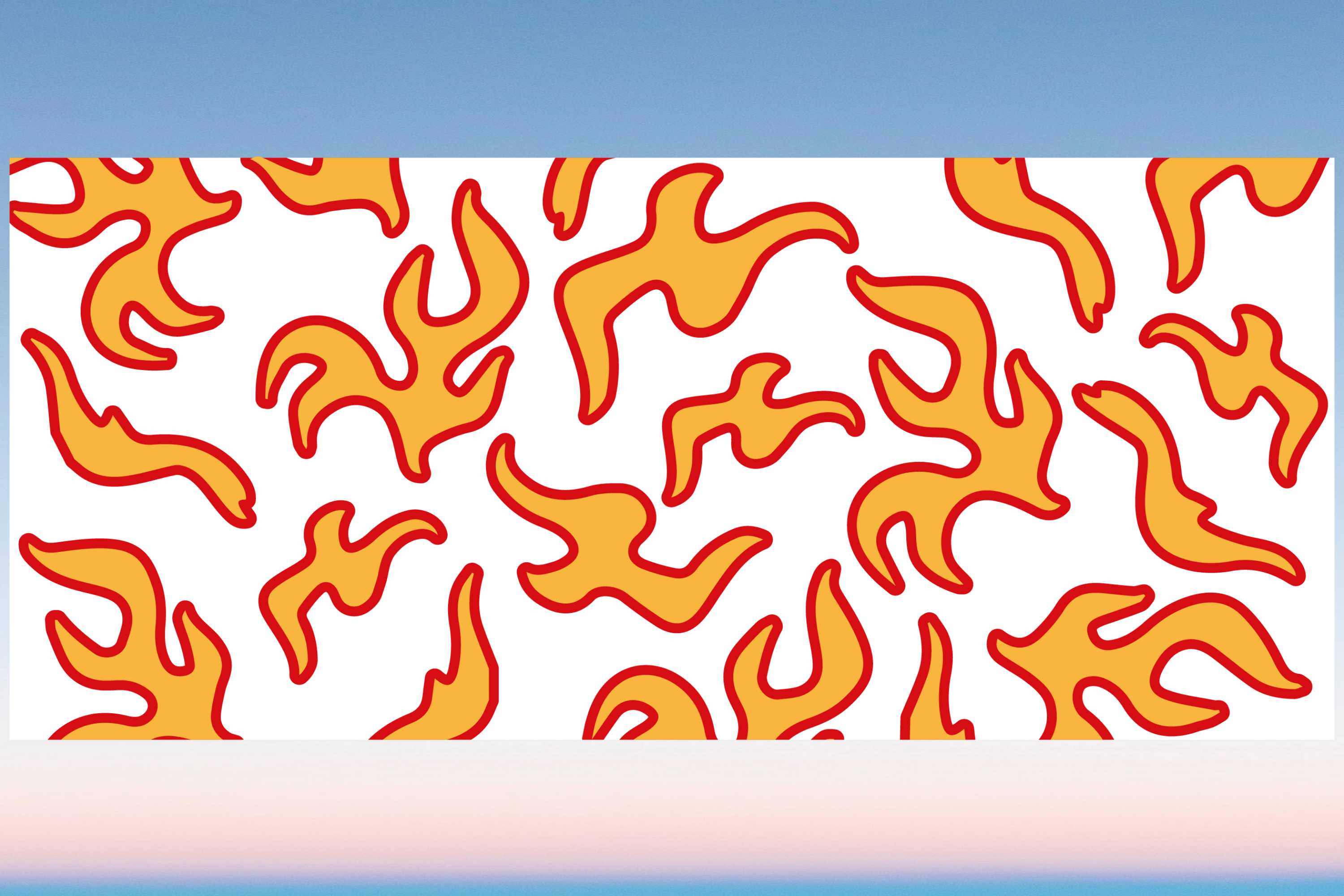 Y2k Hot Flames Fire Svg Libbey Wrap Svg Graphic by Rare · Creative