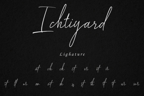 Ichtiyard Font PNG with transparent background - Preview 4