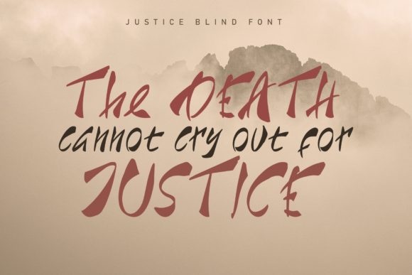 Justice Blind Font PNG with transparent background - Preview 1