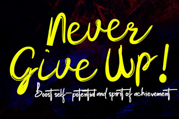 Kick Point Brush Font PNG with transparent background - Preview 1