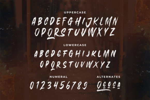 Looks Brush Font PNG with transparent background - Preview 1