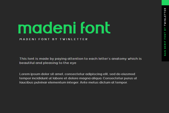 Madeni Font PNG with transparent background - Preview 1