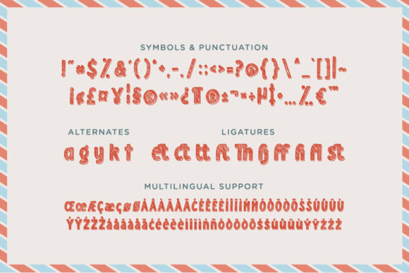 Mailbag Font PNG with transparent background - Preview 2