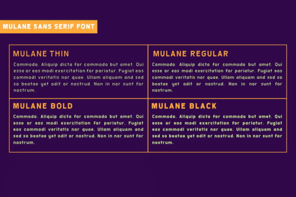 Mulane Font PNG with transparent background - Preview 1