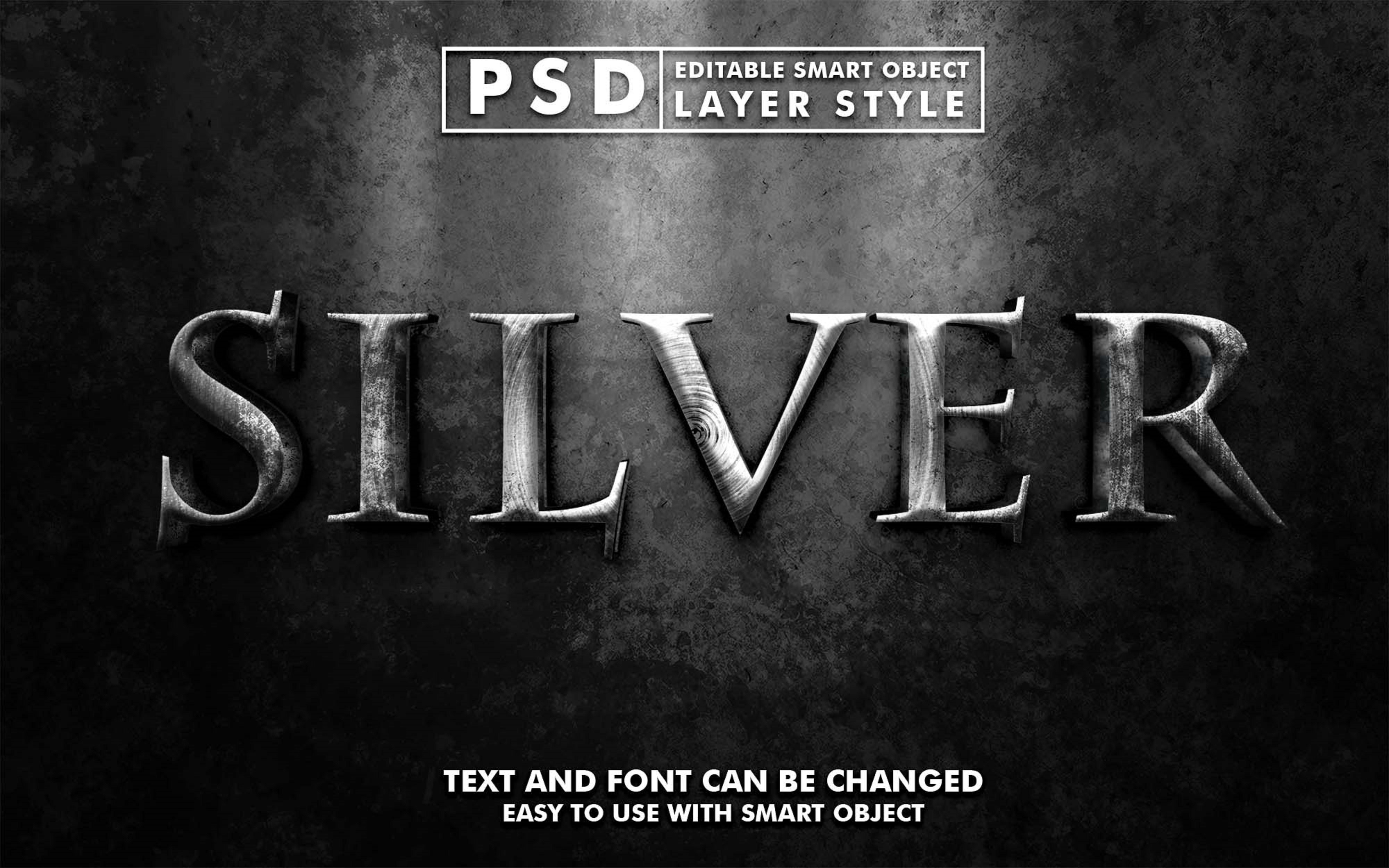 Silver 3d Realistic Text Effect Graphic by G design · Creative Fabrica