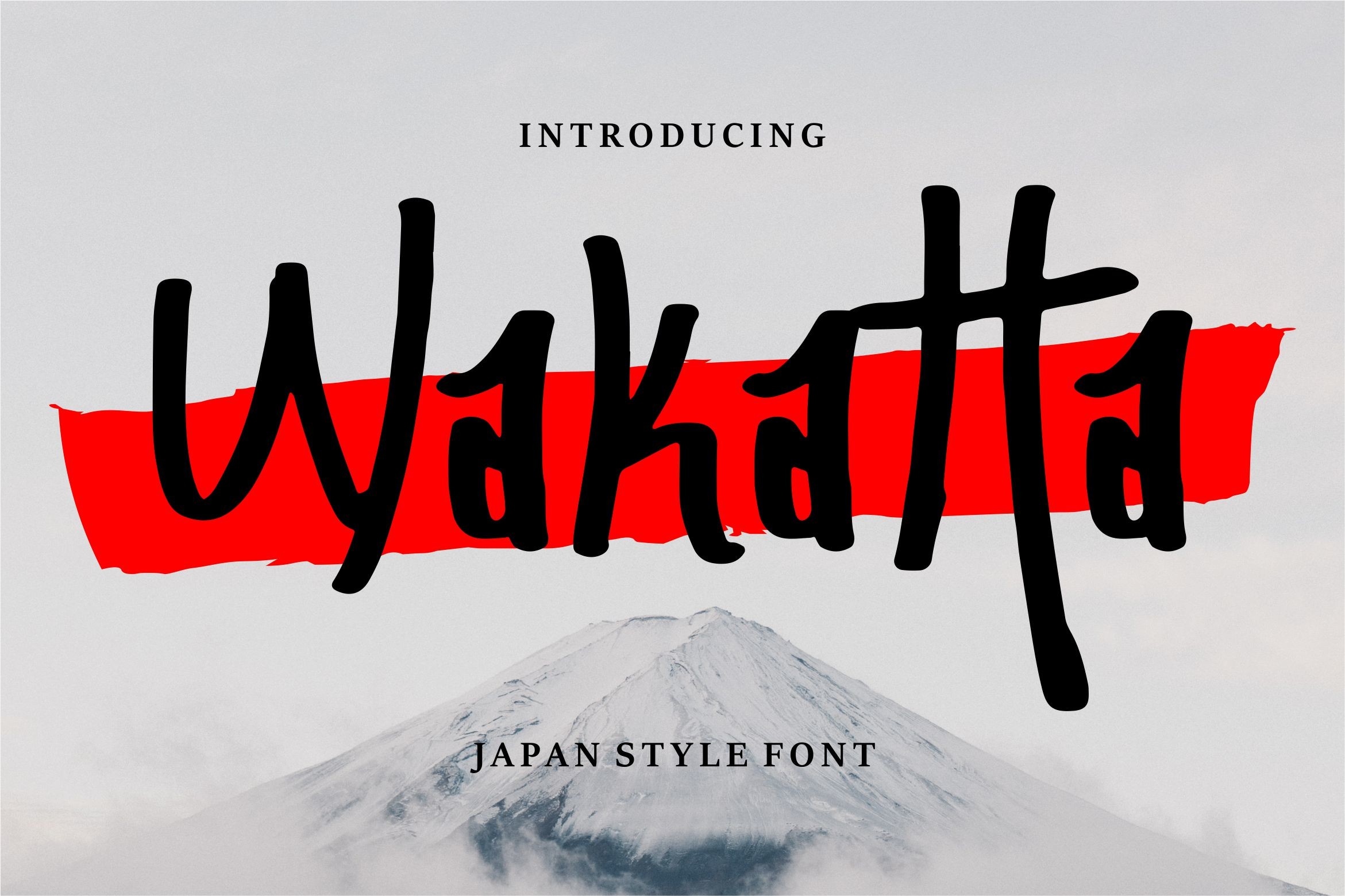 Wakatta preview, clean realistic Japanese style display font