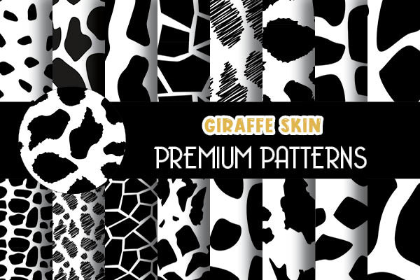 Black and White Giraffe Animal Print Graphic by Grafixeo · Creative Fabrica