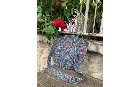 Circle Raphia Bag