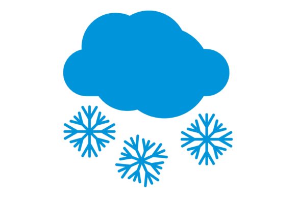Cloudy and Snow Weather Vector Icon Graphic Illustrations By rasol.designstudio