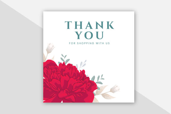 Floral Thank You Card Template
