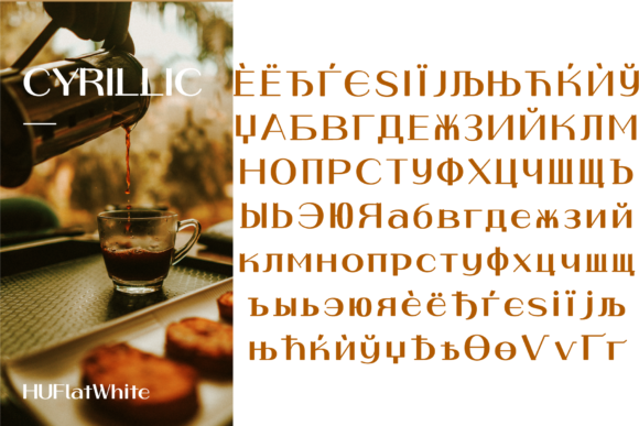 HU Flat White Font PNG with transparent background - Preview 4