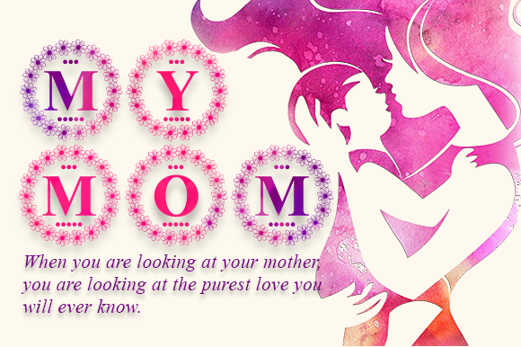 Moms Day Monogram Font PNG with transparent background - Preview 1