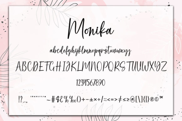 Monika Font PNG with transparent background - Preview 4