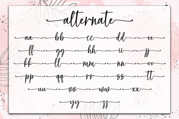 Monika Font PNG with transparent background - Preview 5