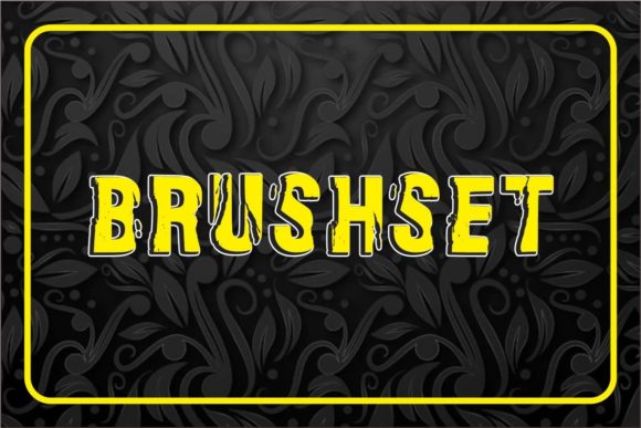 Brushset Font PNG with transparent background - Preview 4