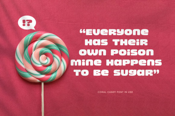 Coral Candy Font PNG with transparent background - Preview 3