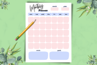 Monthly Planner Printable Canva Template Graphic by Florid Printables ...