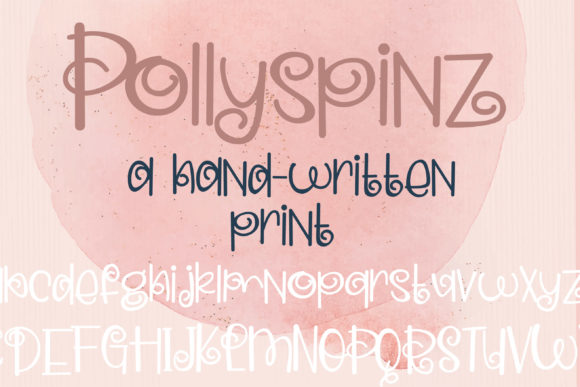 Pollyana and Pollyspinz Font PNG with transparent background - Preview 2