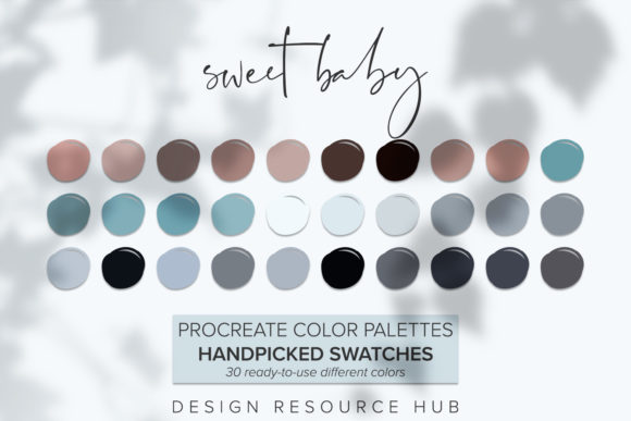 Retro Procreate Color Palette Graphic by blacbidigital · Creative Fabrica
