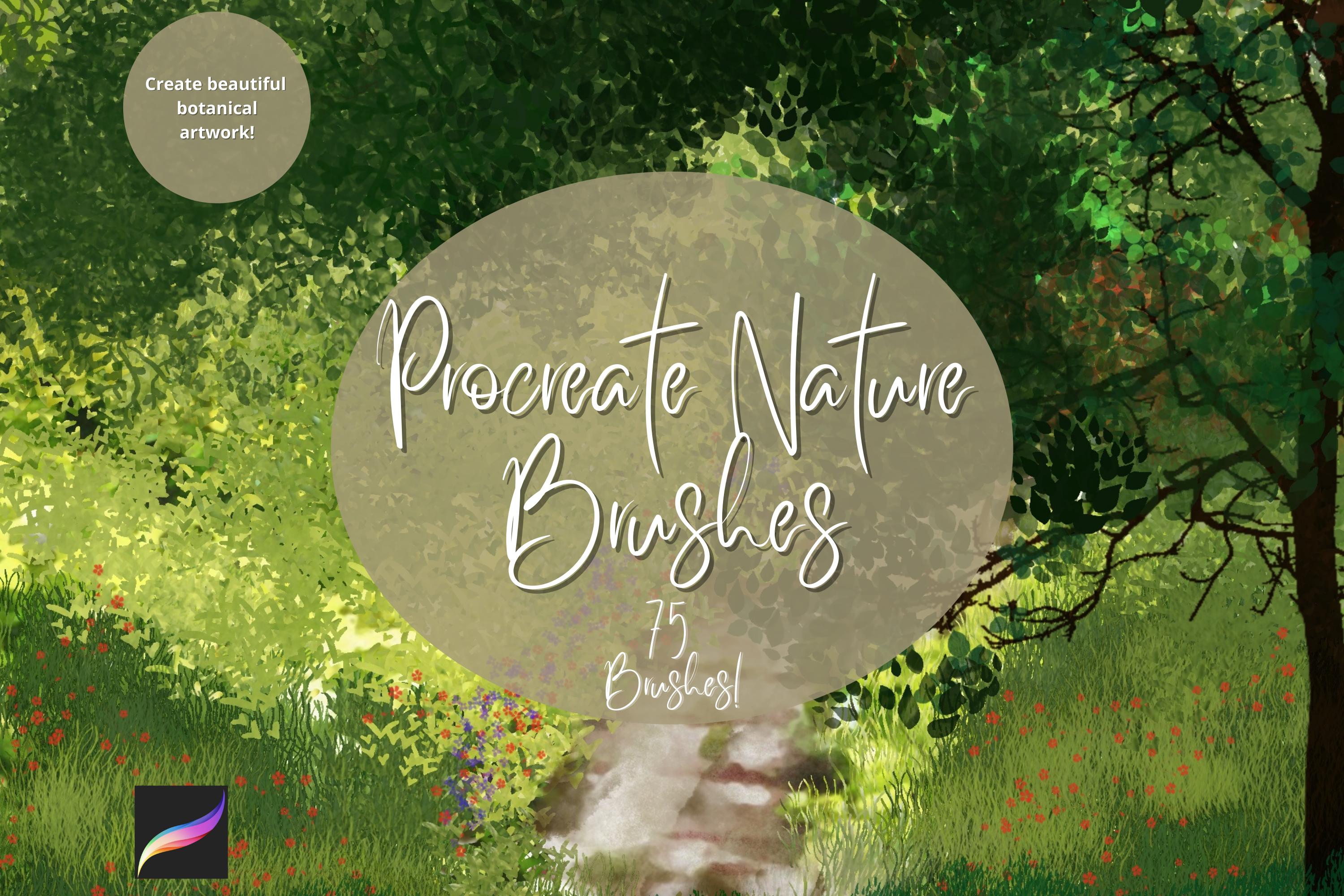 Procreate Nature Brushes X 75 - photo 1