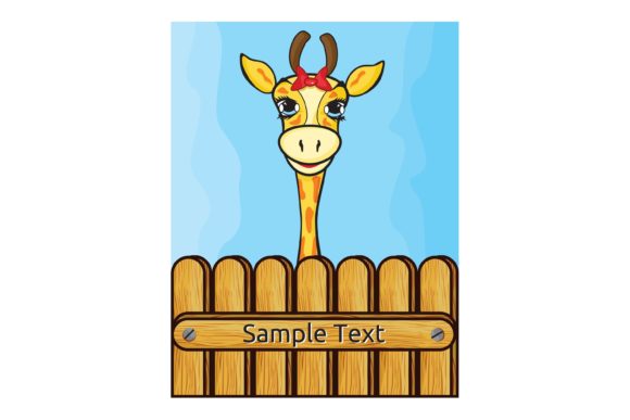 Giraffe Card Template Grafica Illustrazioni Stampabili Di rasol.designstudio