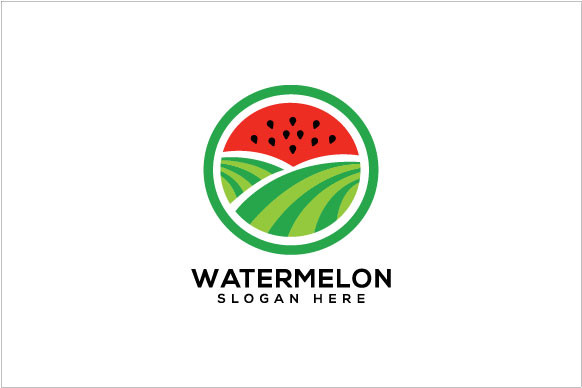 Watermelon Vector Logo Design Graphic by banjurart · Creative Fabrica