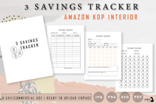 3 Savings Tracker Kdp Interior Graphic by gingerdesign · Creative Fabrica