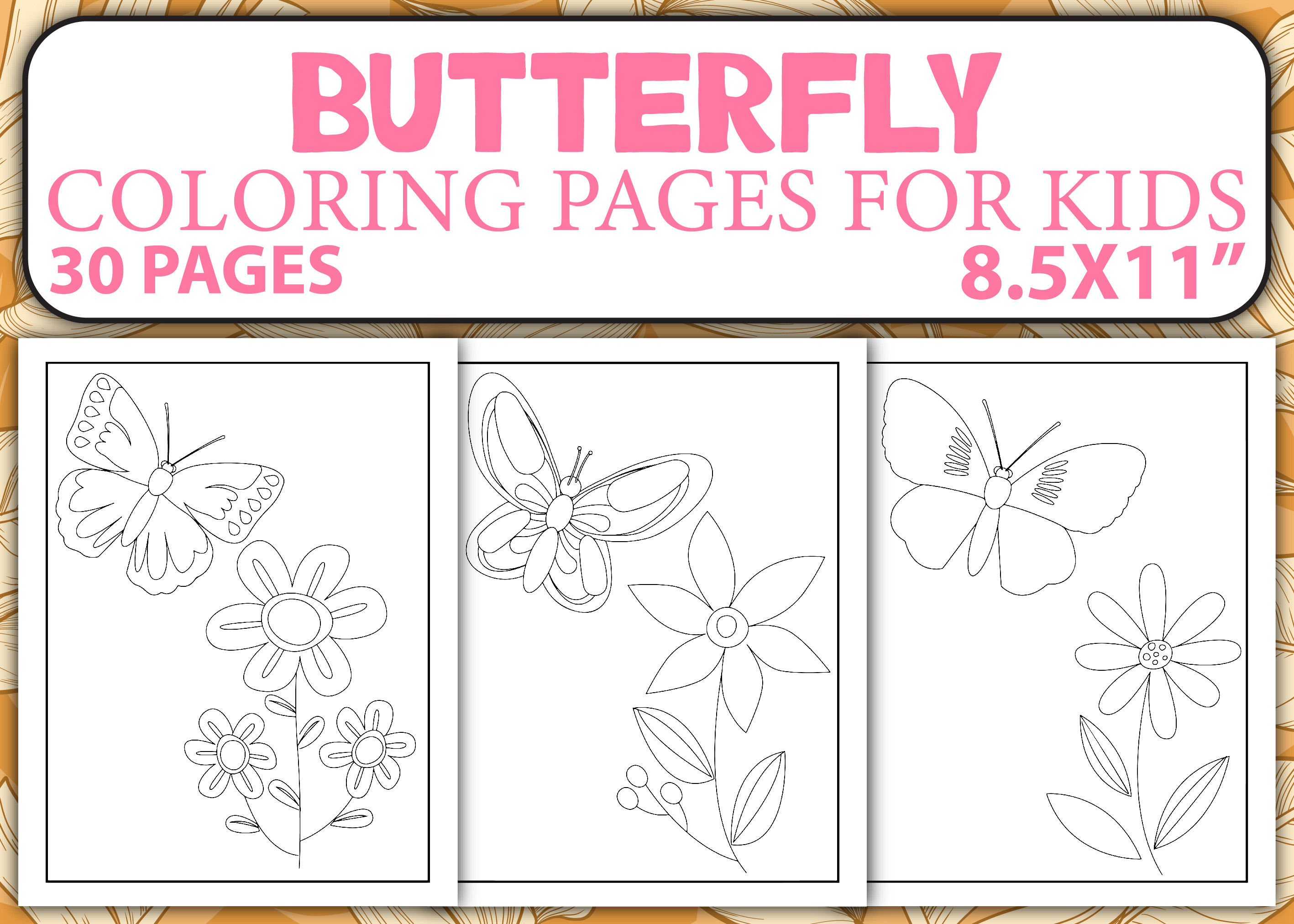 Butterfly Coloring Pages Kdp Interior #2 Graphic by E A G L E ...