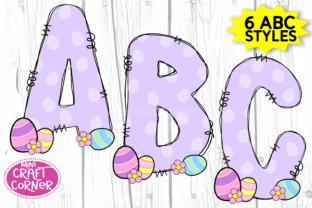 Easter Doodle Letters Alphabet Graphic by Mini Craft Corner · Creative ...