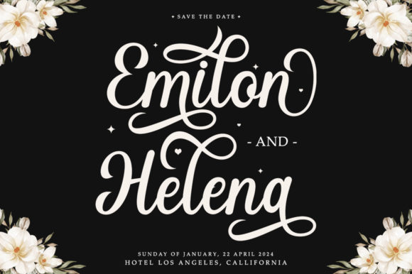 Renatha Font PNG with transparent background - Preview 5